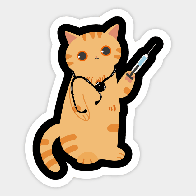 doctor cat Sticker by Amadej